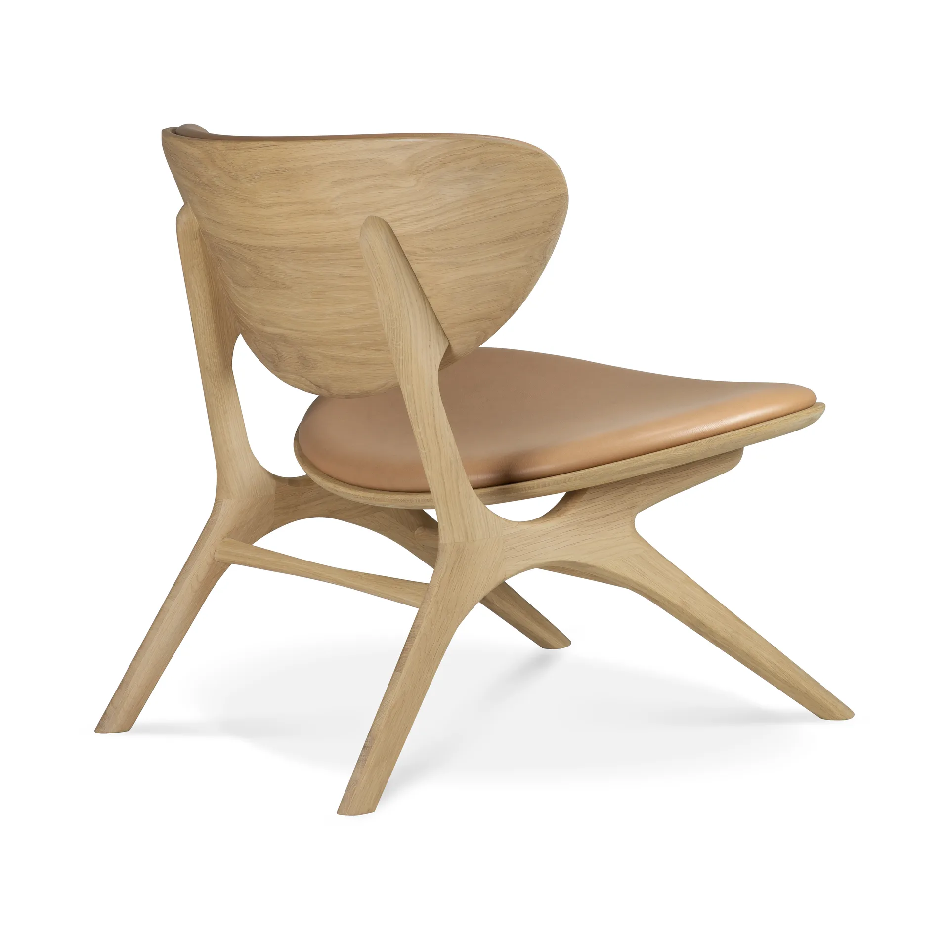 Eye loungefåtölj, Lackerad ek-läder Sienna Ethnicraft