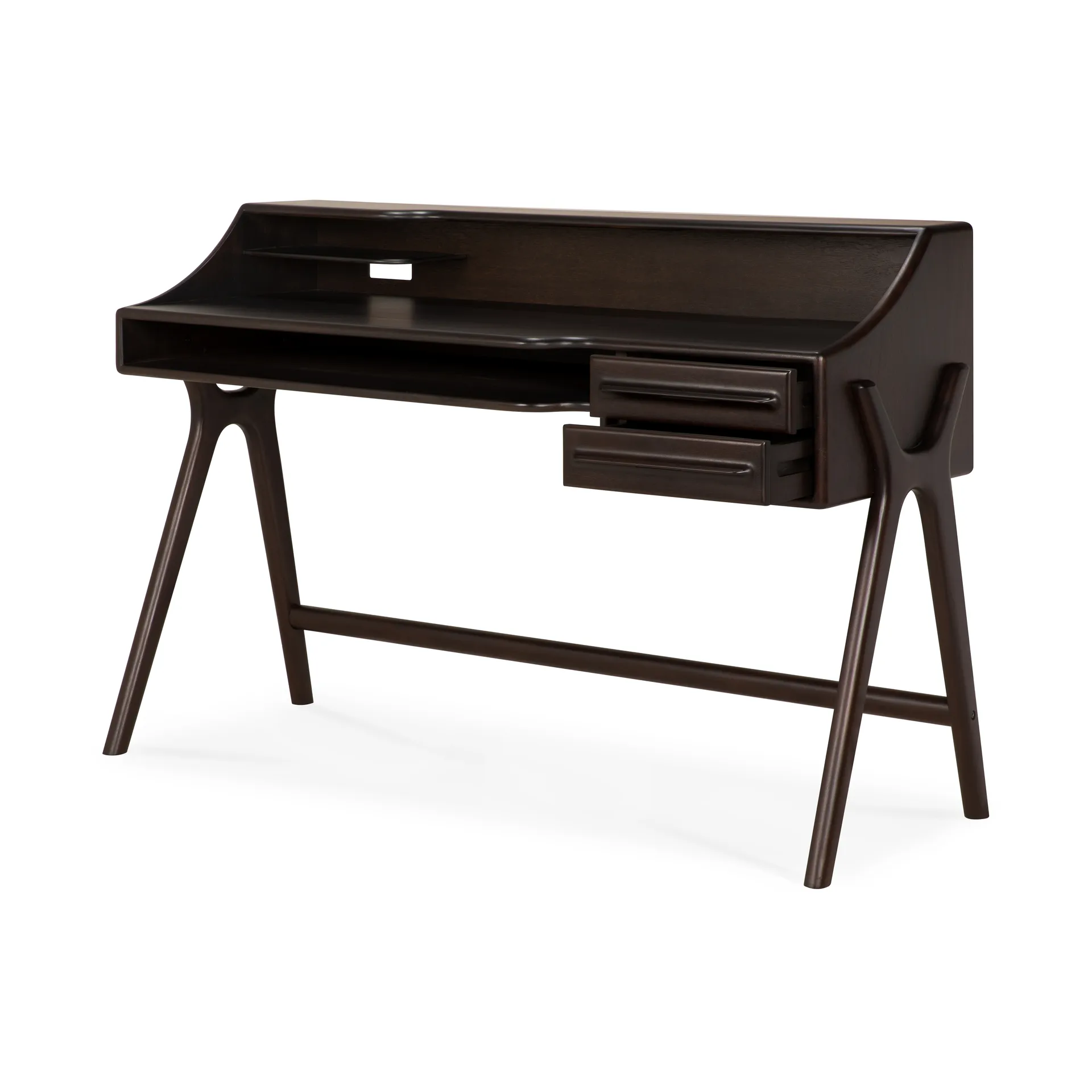 Flow skrivbord, Rose brown mahogany, 140x55 cm Ethnicraft