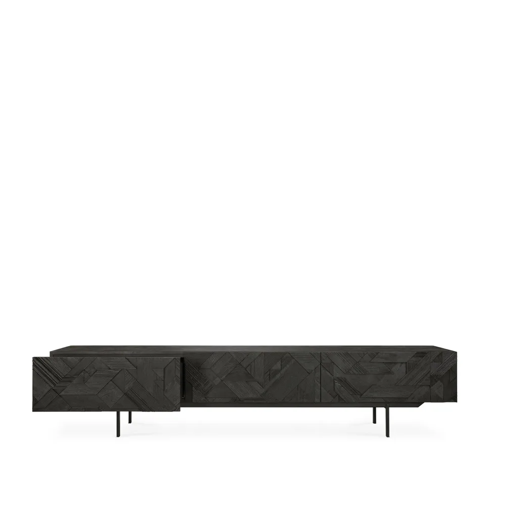 Graphic mediabänk, Black 242 cm Ethnicraft