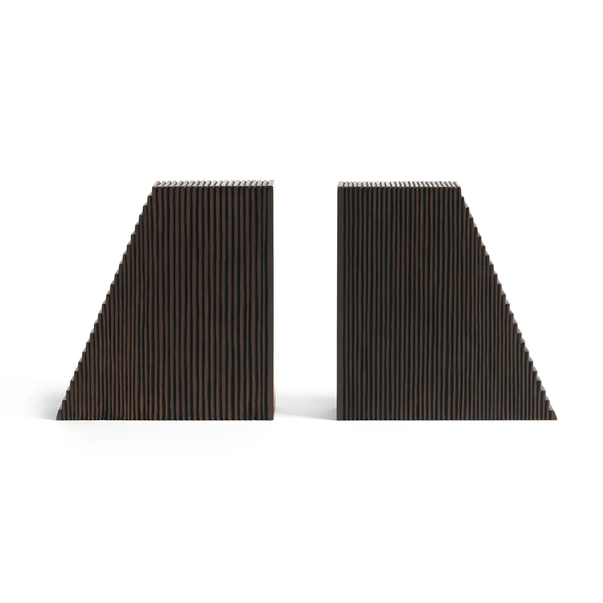 Ethnicraft Grooves bokstöd 2-pack Mahogany dark brown