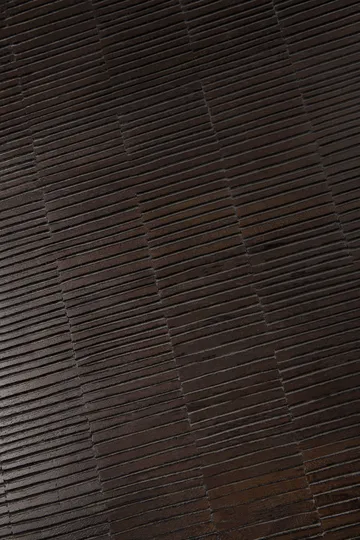 Grooves soffbord - Off black teak, 135x65 cm - Ethnicraft