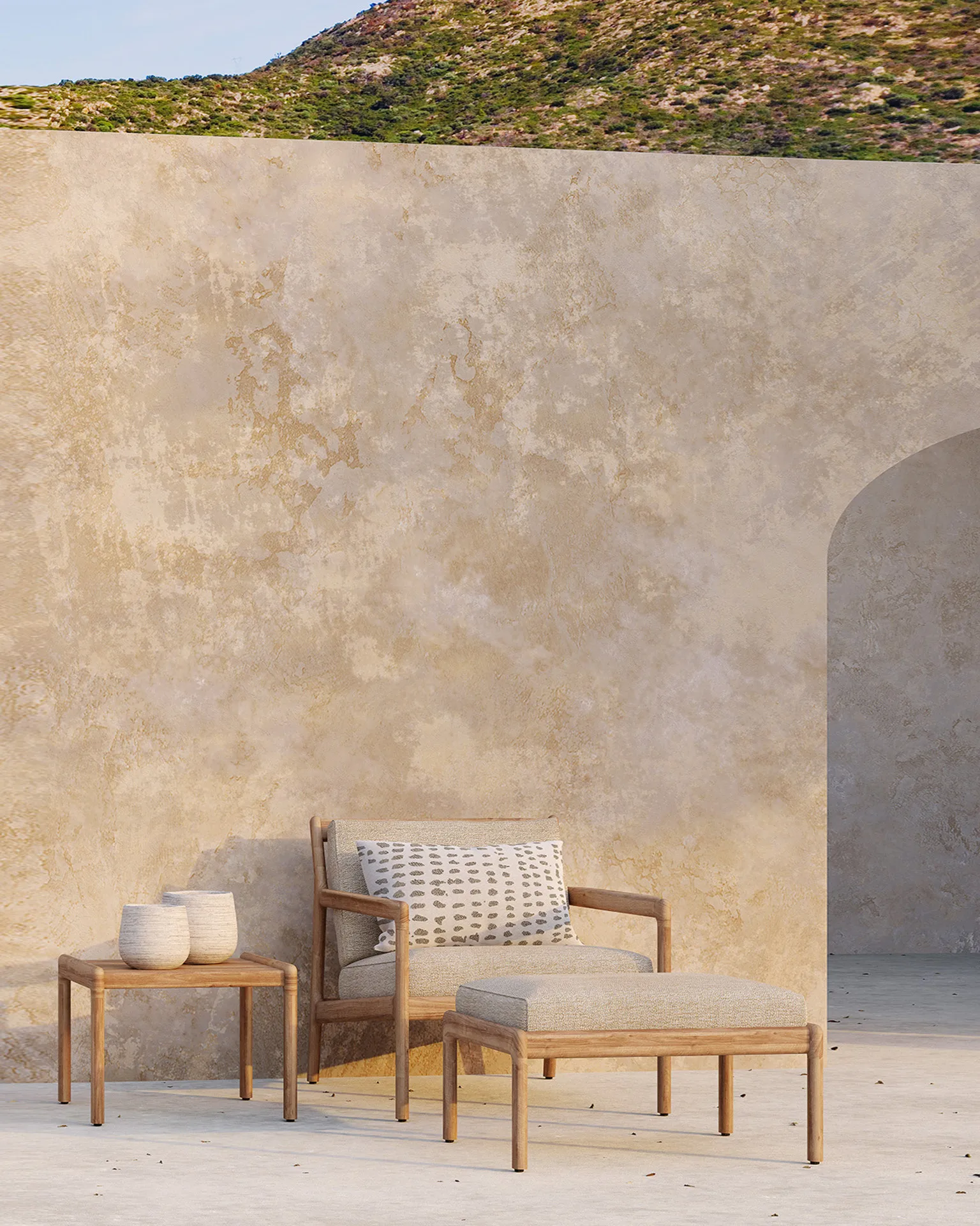 Jack outdoor loungefåtölj teak, Natural Ethnicraft