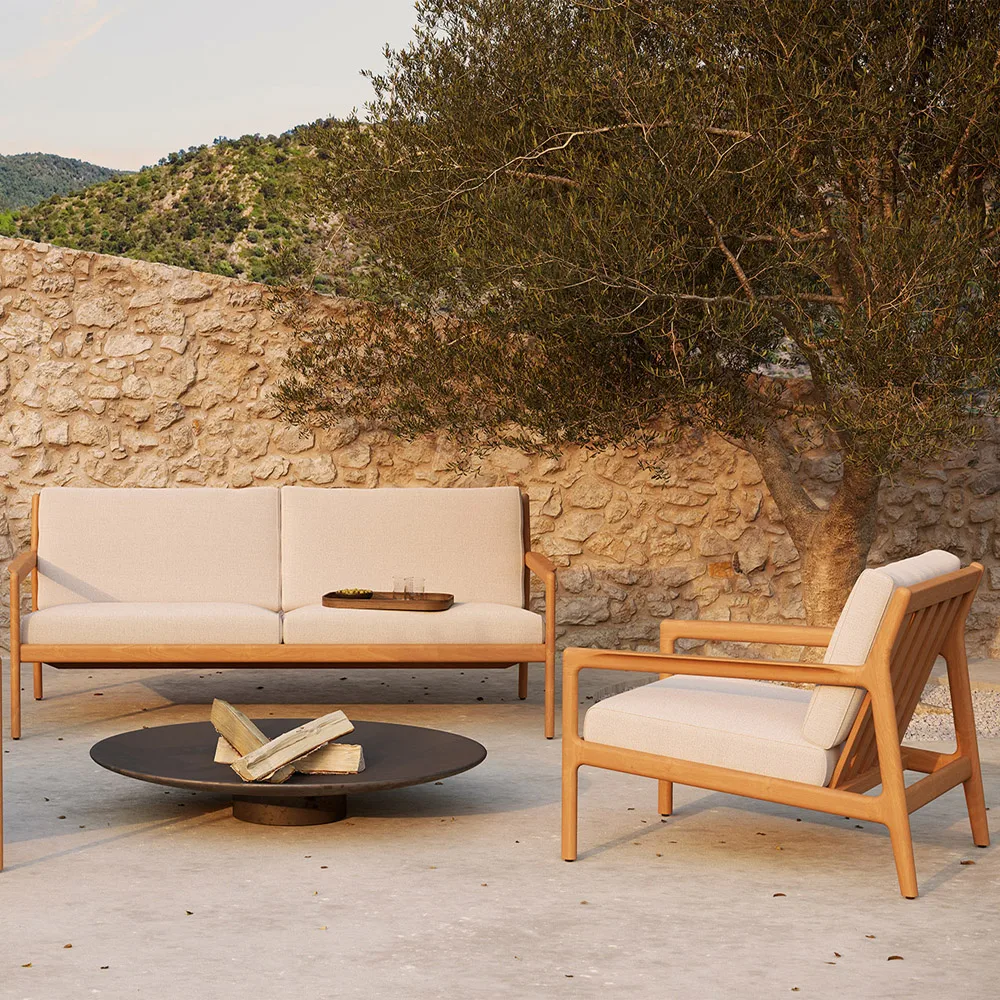 Jack outdoor loungefåtölj teak, Offwhite Ethnicraft