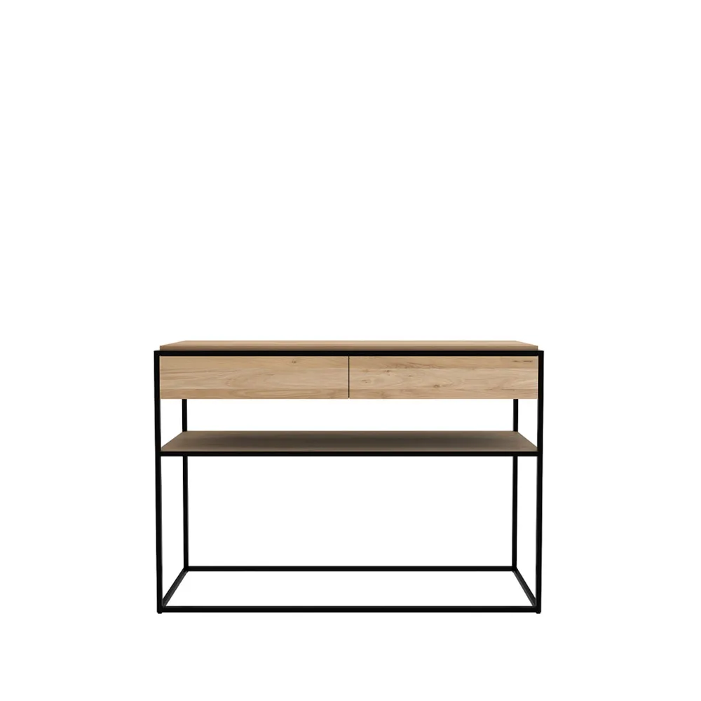 Monolit konsolbord 122x40 cm, Oak-Black Ethnicraft