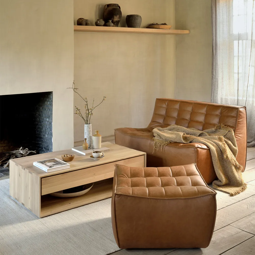 N701 fotpall 70x70 cm, Blue Ethnicraft