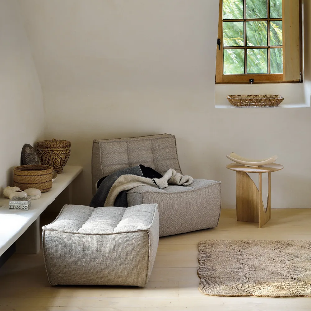 N701 fotpall 70x70 cm, Blue Ethnicraft