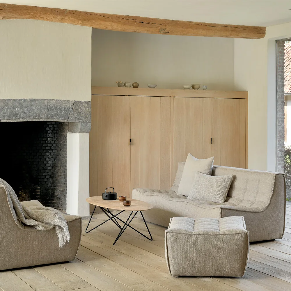 N701 fotpall 70x70 cm, Blue Ethnicraft