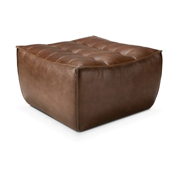 N701 fotpall 70x70 cm - Läder Chestnut - Ethnicraft