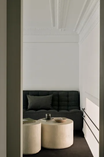 N701 modulhörnsoffa med rakt hörn, tyg Moss Eco, 301x231 cm - Ethnicraft