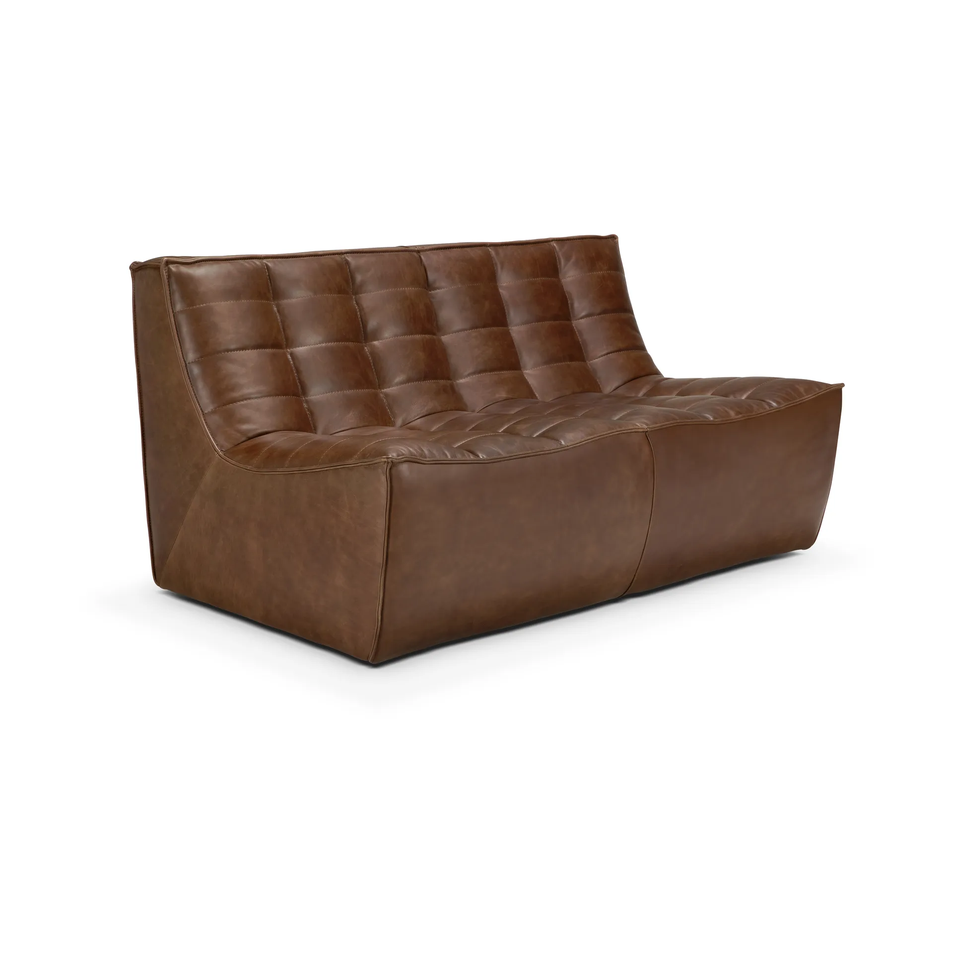 N701 soffa 2-sits, Läder Chestnut Ethnicraft