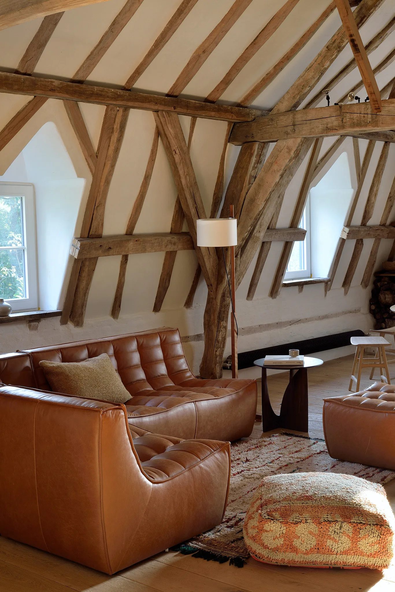 N701 soffa 2-sits, läder old saddle brown Ethnicraft