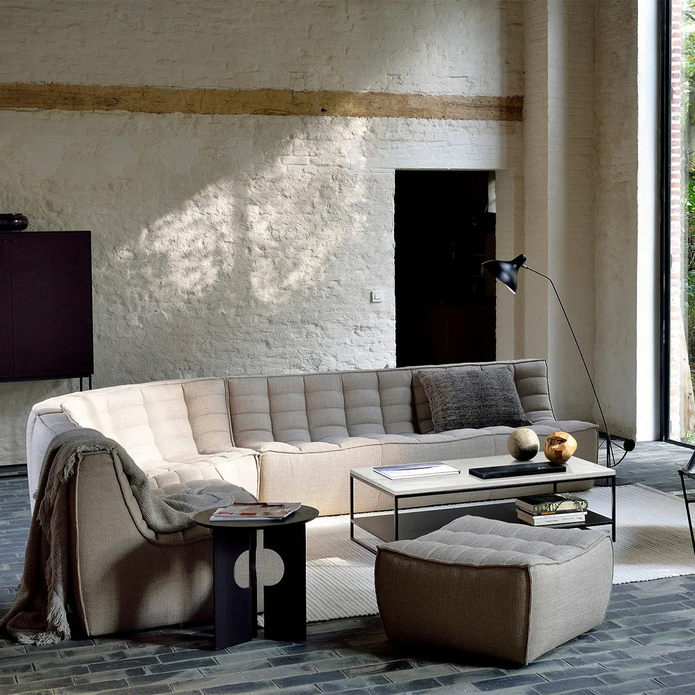 N701 soffa 3-sits, Tyg beige Ethnicraft