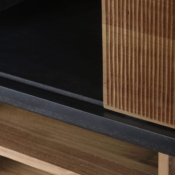 Oscar Rack hylla, Teak-Black 5 dörrar 120x40 cm Ethnicraft