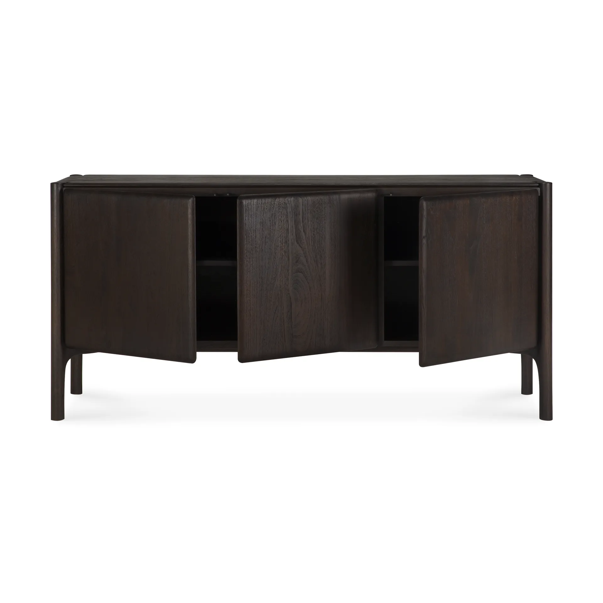 PI Sideboard, Teak dark brown, 3 dörrar Ethnicraft