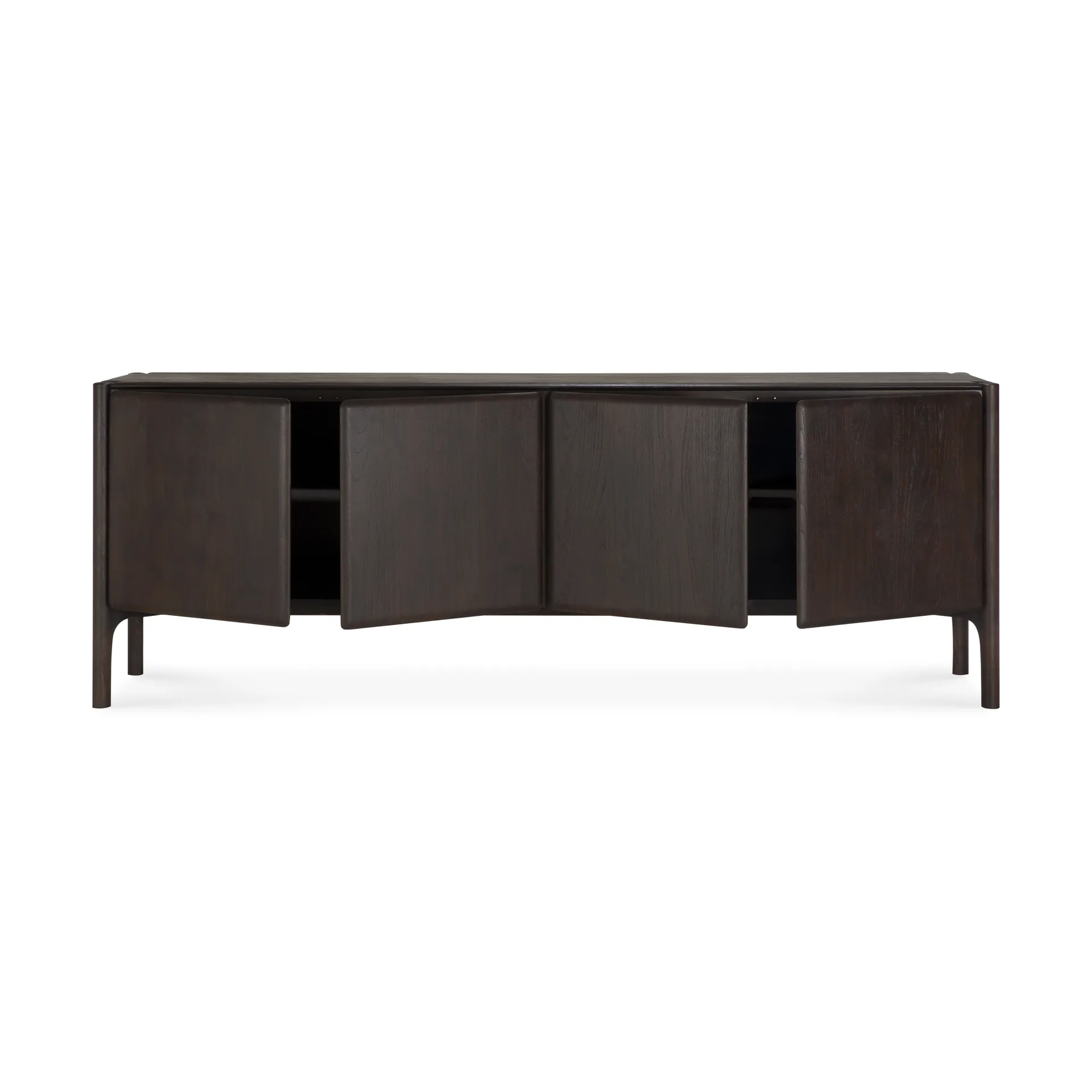 PI Sideboard, Teak dark brown, 4 dörrar Ethnicraft