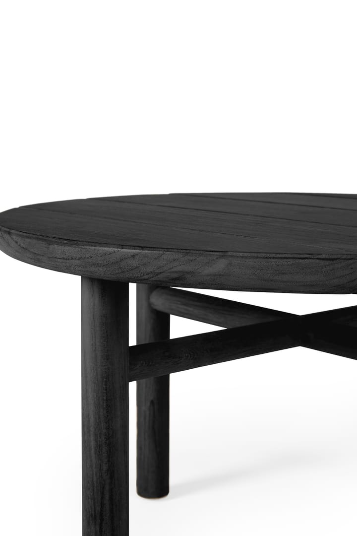 Quatro outdoor soffbord svartbetsad teak - Ø95 cm - Ethnicraft