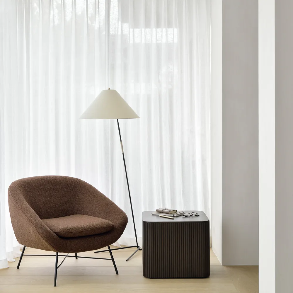 Roller Max sidobord, Mahogny dark brown round Ethnicraft