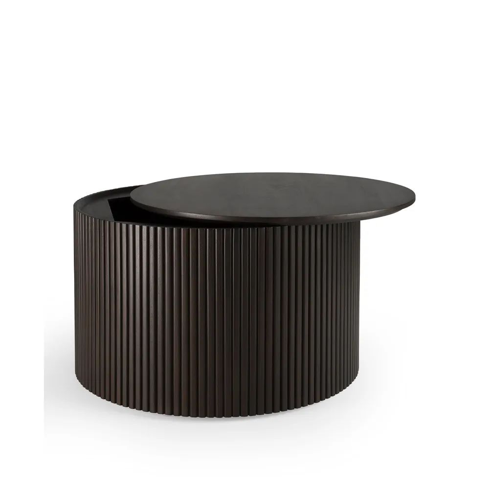 Roller Max soffbord runt, Mahogny dark brown 60 cm Ethnicraft