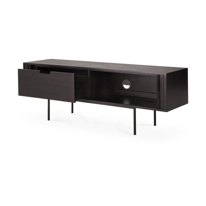 Roller Max TV-bänk, Lackad teak-svart-2 dörrar Ethnicraft