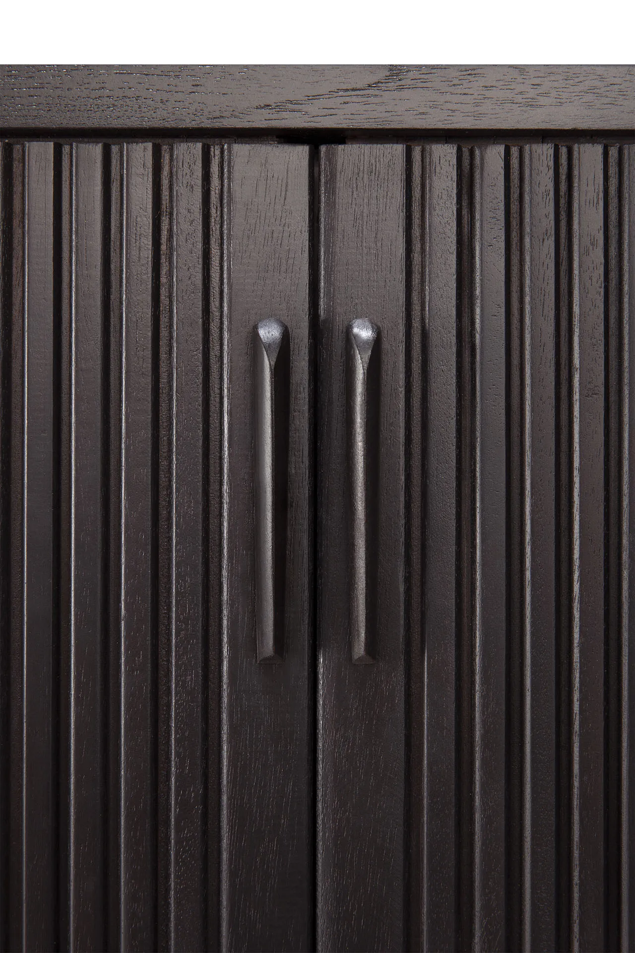 Roller Max TV-bänk, Lackad teak-svart-2 dörrar Ethnicraft