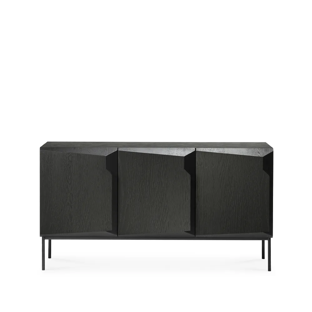 Stairs sideboard 3 dörrar, Svartbetsad ek 150x80x46 cm Ethnicraft