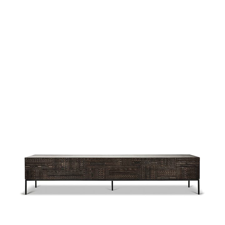 Tabwa mediabänk - Svart teak 51x240 cm - Ethnicraft