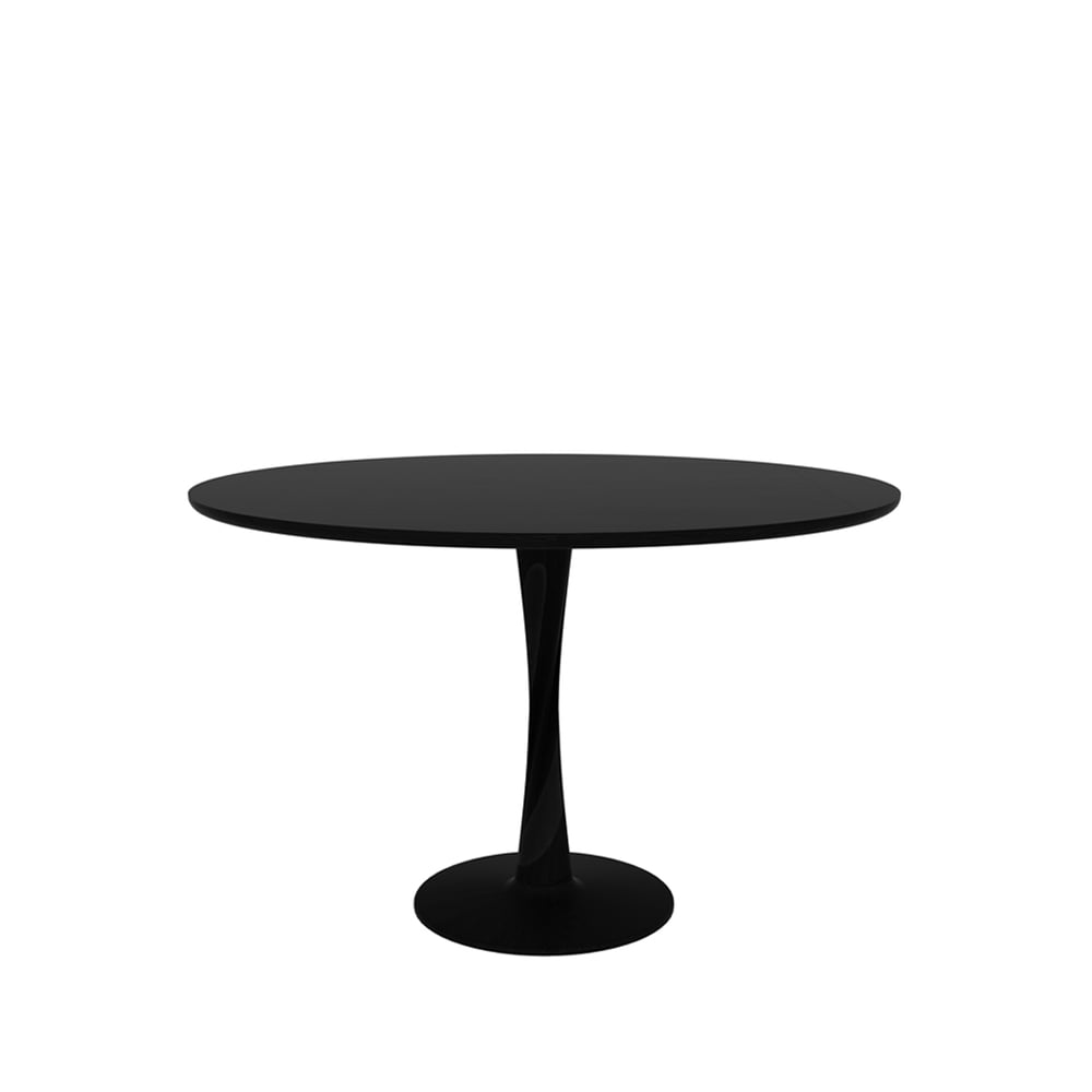 Ethnicraft Torsion matbord runt svartbestad ek 127 cm