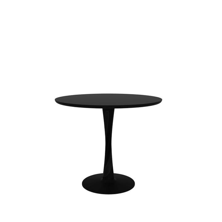 Torsion matbord runt svartbestad ek - Ø90 cm - Ethnicraft