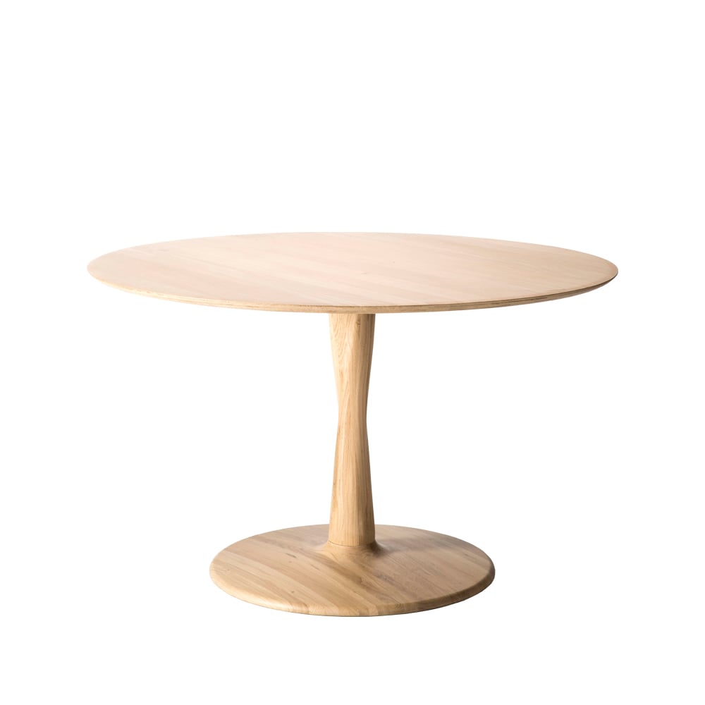Ethnicraft Torsion matbord runt vitpigmenterad hårdvaxolja 127 cm