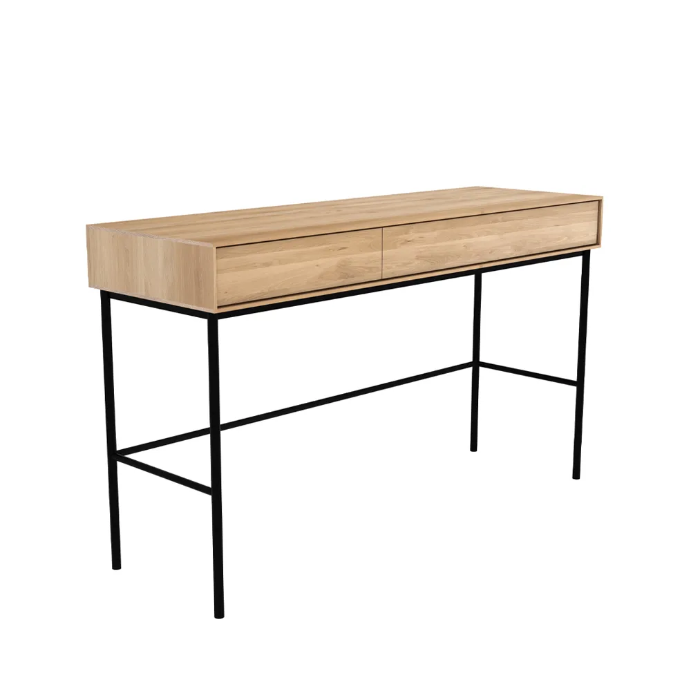 Whitebird skrivbord 77x127 cm, Ek 2 dörrar Ethnicraft