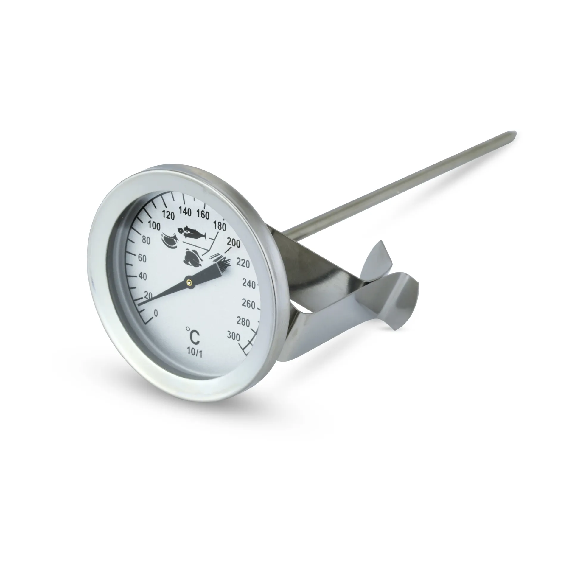 Fritöstermometer med hållare, Rostfritt stål ETI