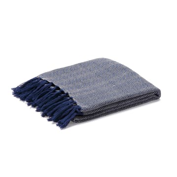 Fishbone pläd - blå - Etol Design