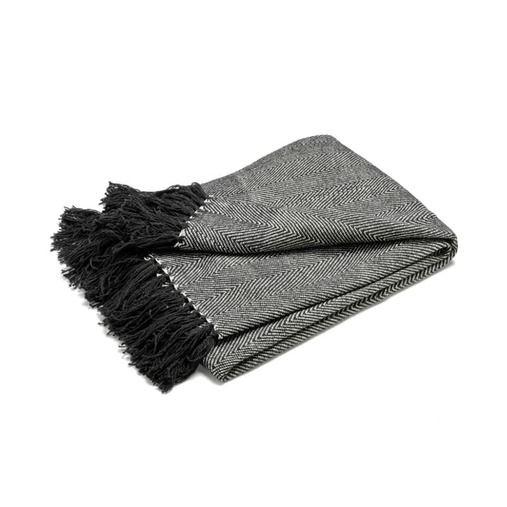 Fishbone pläd - svart - ETOL Design