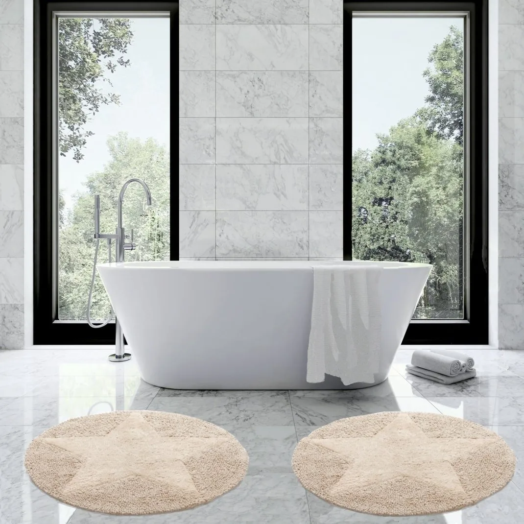 Star matta rund, natur Etol Design