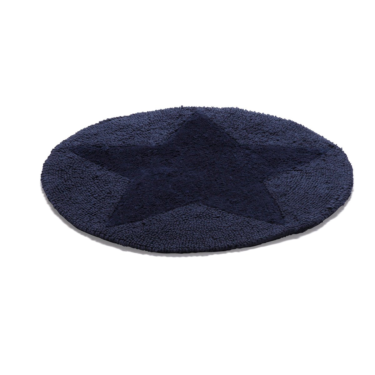 Etol Design Star matta rund navy | Skandinavisk Design | Runda mattor | Blå
