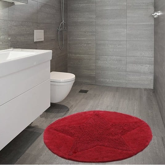 Star matta rund, röd Etol Design