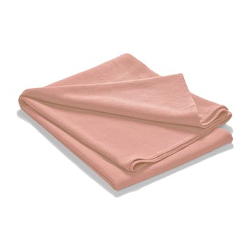 Stripe överkast stentvättat bomull 260x260 - Dusty rose - Etol Design