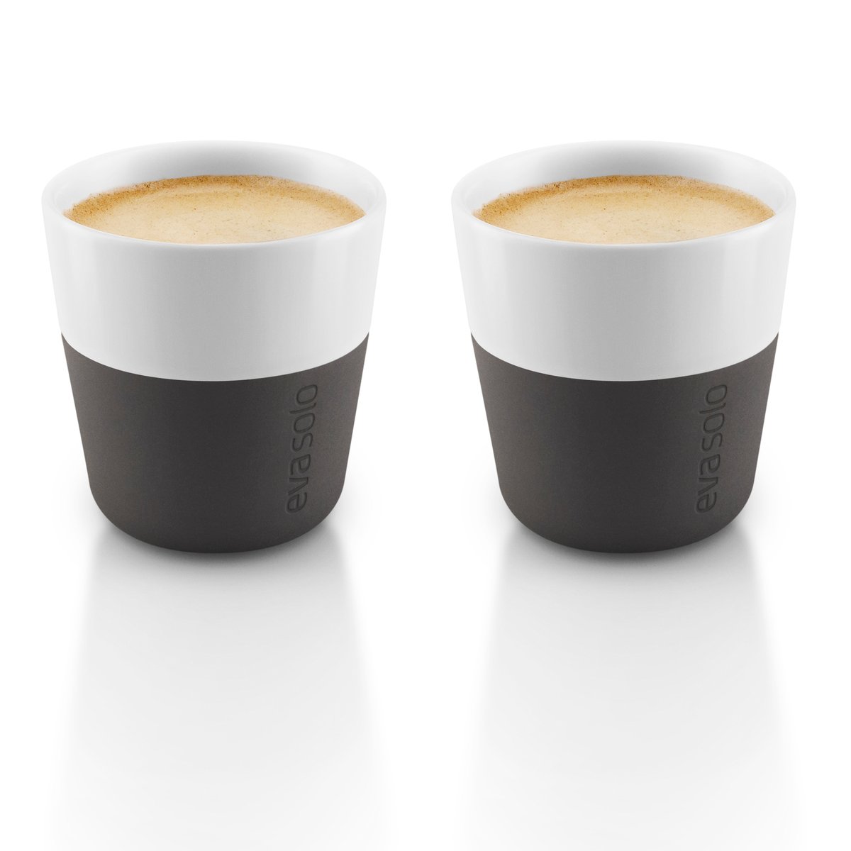 Eva Solo espressomugg 2-pack Svart | Skandinavisk Design | Espressokoppar | Grå