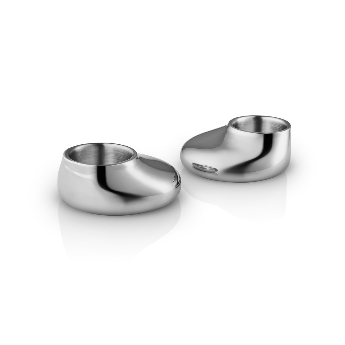 Eva Solo Mellow ljushållare 2 st Silver | Skandinavisk Design | Ljuslyktor & Ljusfat | Silverfärgad
