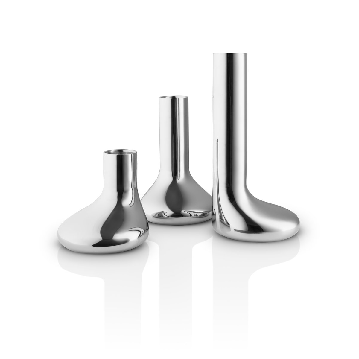 Eva Solo Mellow ljusstake 3 st Silver | Skandinavisk Design | Ljusstakar | Silverfärgad