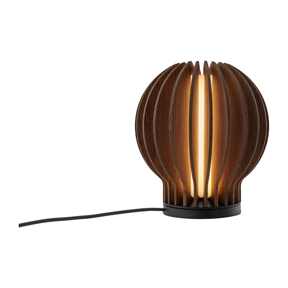 Eva Solo Radiant LED laddningsbar lampa rund oak | Skandinavisk Design | Bordslampor | Brun