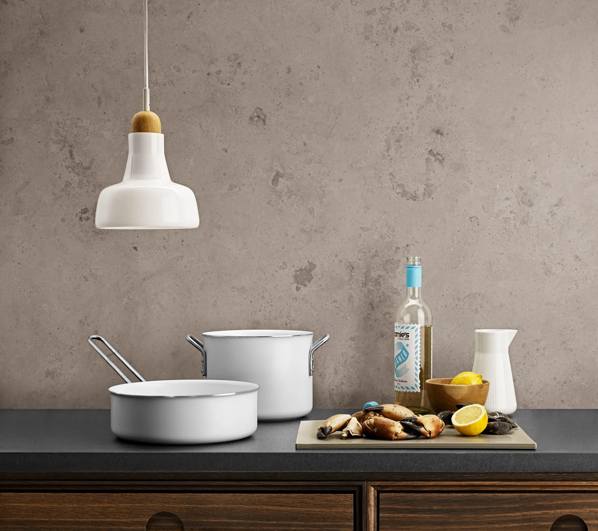 Eva Trio White Line Slip-Let keramisk traktörpanna, 24 cm Eva Solo