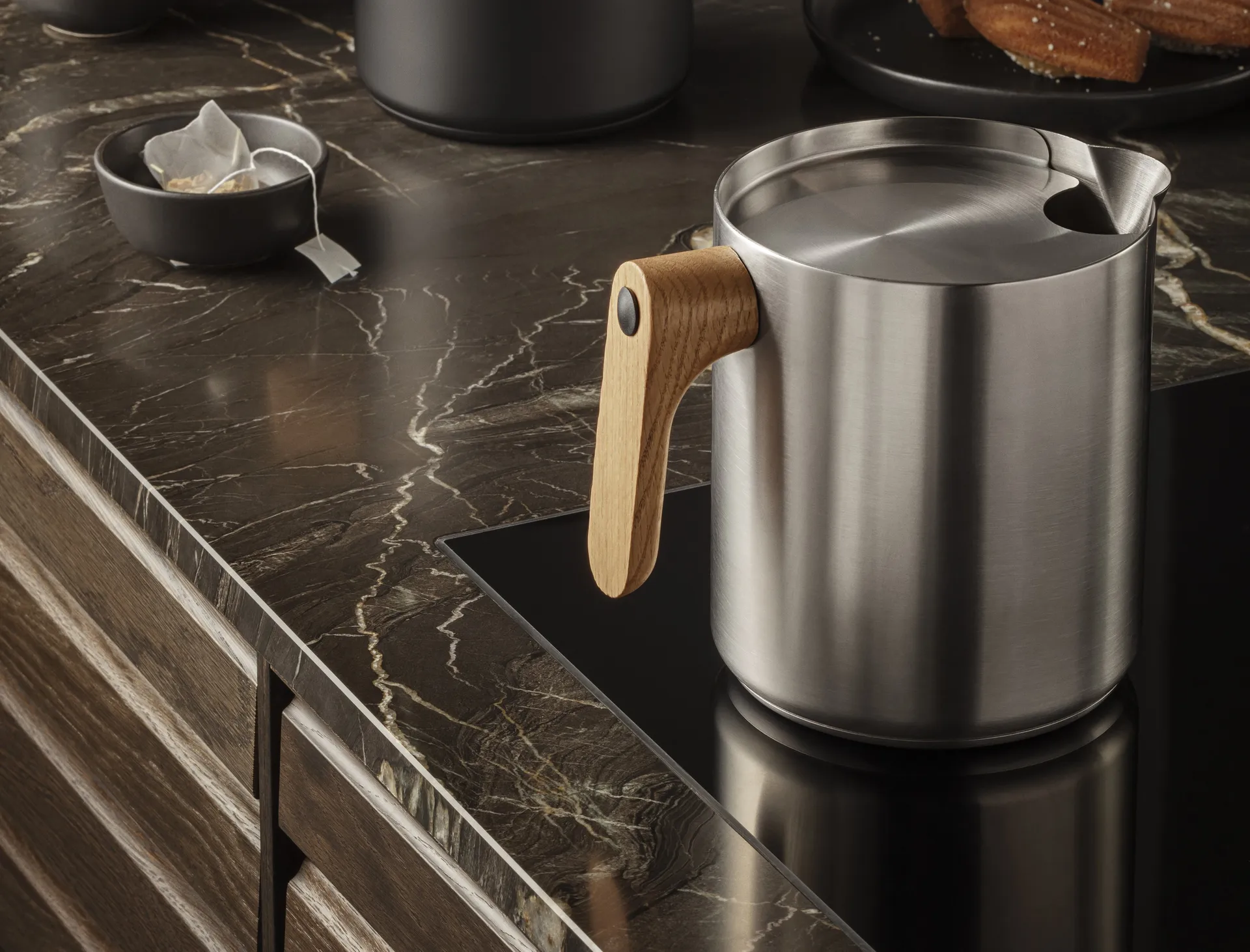 Nordic kitchen induktionskanna 1 L, Borstat stål Eva Solo