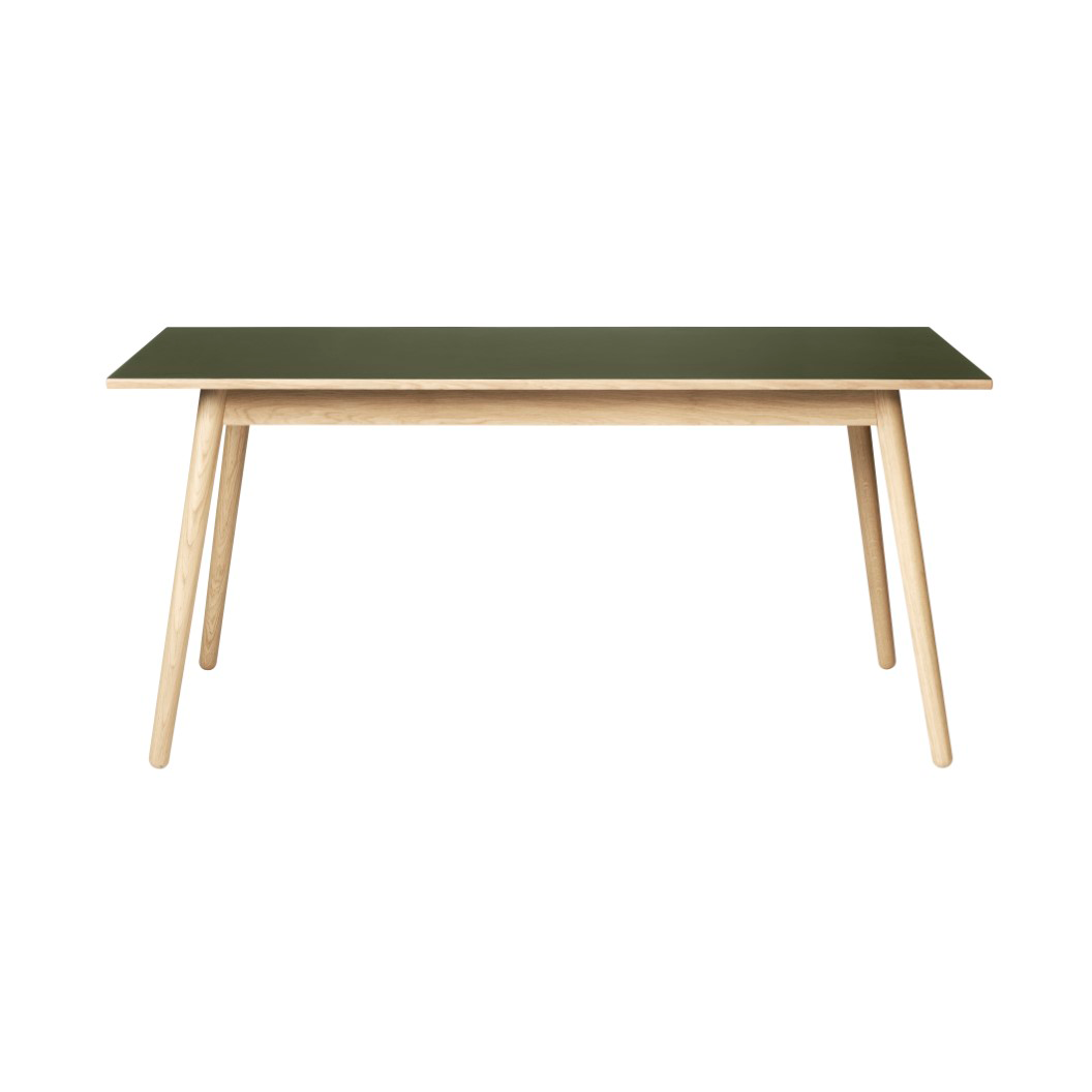 FDB Mbler C35B matbord 82x160 cm Olive green-oak nature lacquered