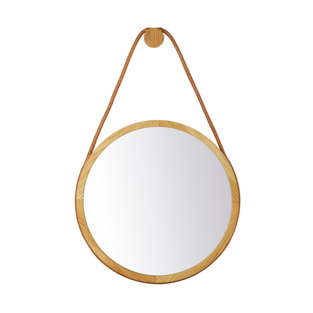 FDB Mbler I3 Moss väggspegel Oak nature lacquered 40 cm