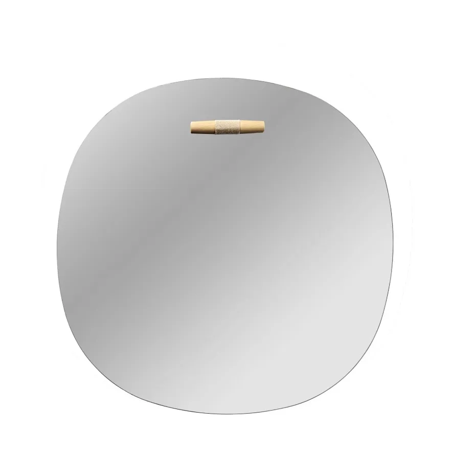 FDB Møbler I4 Birksø väggspegel Oak nature lacquered Ø50 cm