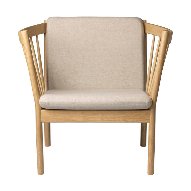 FDB Mbler J146 fåtölj Oak nature lacquered-beige | Skandinavisk Design | Fåtöljer & Fotpallar | Beige