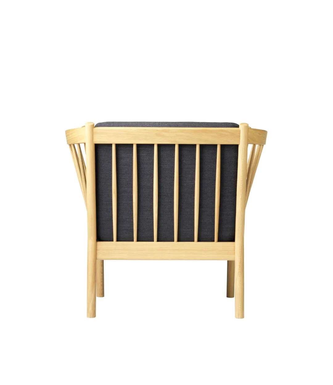 J146 fåtölj, Oak nature lacquered-dark grey FDB Møbler