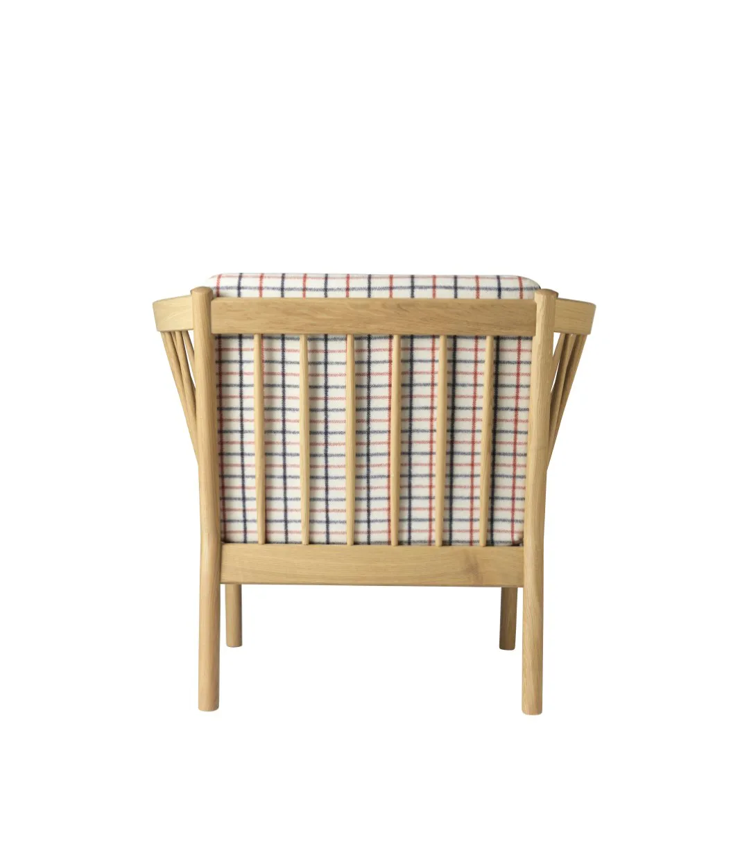 J146 fåtölj, Oak nature lacquered-red diced FDB Møbler