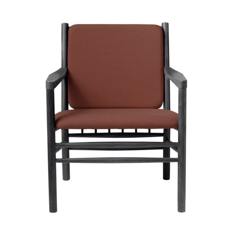 FDB Mbler J147 fåtölj Oak black painted-burnt orange